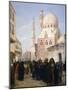 A View of a Street of the Citadel in Cairo with Ibrahim Agka Mosque, 1907-George Alfred Williams-Mounted Giclee Print