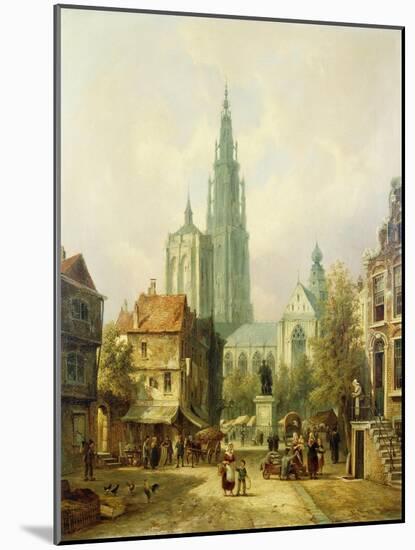 A View of Antwerp-Pieter Cornelis Dommershuijzen-Mounted Giclee Print