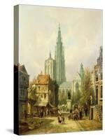 A View of Antwerp-Pieter Cornelis Dommershuijzen-Stretched Canvas