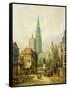 A View of Antwerp-Pieter Cornelis Dommershuijzen-Framed Stretched Canvas