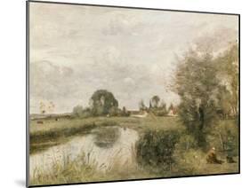 A View of Arleux from the Marshes of Palluel-Jean-Baptiste-Camille Corot-Mounted Giclee Print