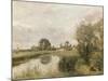 A View of Arleux from the Marshes of Palluel-Jean-Baptiste-Camille Corot-Mounted Giclee Print