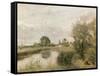 A View of Arleux from the Marshes of Palluel-Jean-Baptiste-Camille Corot-Framed Stretched Canvas