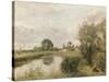 A View of Arleux from the Marshes of Palluel-Jean-Baptiste-Camille Corot-Stretched Canvas