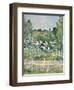 A View of Auvers-Sur-Oise, the Fence, C.1873-Paul Cézanne-Framed Premium Giclee Print