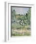 A View of Auvers-Sur-Oise, the Fence, C.1873-Paul Cézanne-Framed Premium Giclee Print