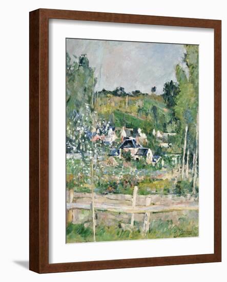 A View of Auvers-Sur-Oise, the Fence, C.1873-Paul Cézanne-Framed Giclee Print