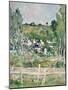 A View of Auvers-Sur-Oise, the Fence, C.1873-Paul Cézanne-Mounted Giclee Print