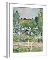 A View of Auvers-Sur-Oise; the Fence-Paul Cézanne-Framed Giclee Print