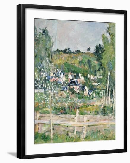 A View of Auvers-Sur-Oise; the Fence-Paul Cézanne-Framed Giclee Print