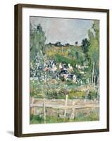 A View of Auvers-Sur-Oise; the Fence-Paul Cézanne-Framed Giclee Print