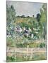 A View of Auvers-Sur-Oise; the Fence-Paul Cézanne-Mounted Giclee Print