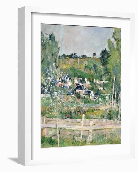 A View of Auvers-Sur-Oise; the Fence-Paul Cézanne-Framed Giclee Print