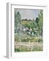 A View of Auvers-Sur-Oise; the Fence-Paul Cézanne-Framed Giclee Print