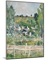 A View of Auvers-Sur-Oise; the Fence-Paul Cézanne-Mounted Giclee Print