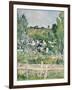 A View of Auvers-Sur-Oise; the Fence-Paul Cézanne-Framed Giclee Print