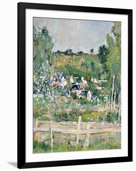 A View of Auvers-Sur-Oise; the Fence-Paul Cézanne-Framed Giclee Print