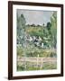 A View of Auvers-Sur-Oise; the Fence-Paul Cézanne-Framed Giclee Print