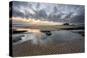 A View of Bamburgh Castle in Northumberland-Chris Button-Stretched Canvas