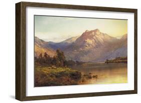 A View of Benmore at Sunset-Alfred De Breanski, Sr .-Framed Giclee Print