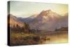 A View of Benmore at Sunset-Alfred De Breanski, Sr .-Stretched Canvas