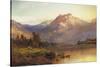 A View of Benmore at Sunset-Alfred De Breanski, Sr .-Stretched Canvas