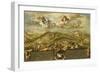 A View of Bethlehem with the Journey of the Magi, the Trinity Above and the Nativity-Stephan Joseph-Framed Giclee Print