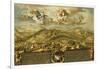 A View of Bethlehem with the Journey of the Magi, the Trinity Above and the Nativity-Stephan Joseph-Framed Giclee Print