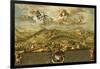 A View of Bethlehem with the Journey of the Magi, the Trinity Above and the Nativity-Stephan Joseph-Framed Giclee Print