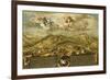 A View of Bethlehem with the Journey of the Magi, the Trinity Above and the Nativity-Stephan Joseph-Framed Giclee Print