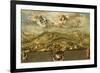 A View of Bethlehem with the Journey of the Magi, the Trinity Above and the Nativity-Stephan Joseph-Framed Giclee Print