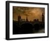 A View of Big Ben in London from the River Thames-Eudald Castells-Framed Photographic Print