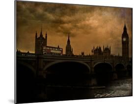 A View of Big Ben in London from the River Thames-Eudald Castells-Mounted Photographic Print