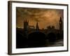 A View of Big Ben in London from the River Thames-Eudald Castells-Framed Photographic Print