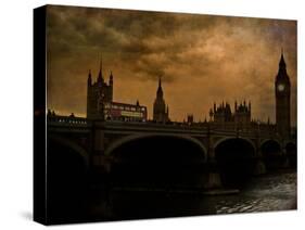 A View of Big Ben in London from the River Thames-Eudald Castells-Stretched Canvas
