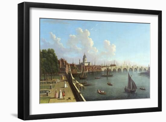 A View of Blackfriars, Attributed to Francis Smith-Francis Smith-Framed Art Print