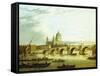 A View of Blackfriars Bridge with Saint Paul'S-John Paul-Framed Stretched Canvas