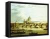 A View of Blackfriars Bridge with Saint Paul'S-John Paul-Framed Stretched Canvas