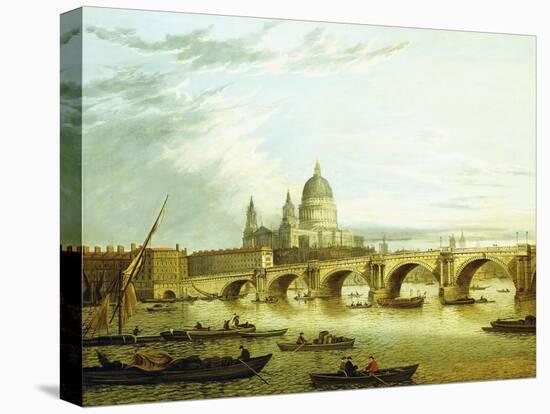 A View of Blackfriars Bridge with Saint Paul'S-John Paul-Stretched Canvas