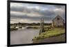 A view of boats moored in the creek at Thornham, Norfolk, England, United Kingdom, Europe-Jon Gibbs-Framed Photographic Print