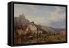 A View of Bouvignes on the Meuse, 1860-George Clarkson Stanfield-Framed Stretched Canvas