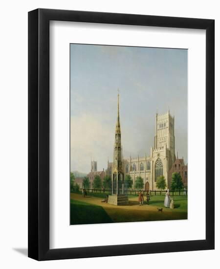 A View of Bristol High Cross and Cathedral, C.1750-Samuel Scott-Framed Premium Giclee Print