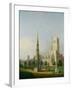 A View of Bristol High Cross and Cathedral, C.1750-Samuel Scott-Framed Giclee Print