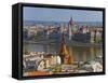 A View of Budapest from Castle Hill, Hungary-Joe Restuccia III-Framed Stretched Canvas