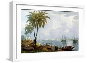 A View of Calcutta, from a Point Opposite to Kidderpore, 1837, Engraved by Robert Havell the…-James Baillie Fraser-Framed Giclee Print