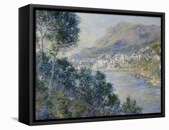 A View of Cape Martin, Monte Carlo-Claude Monet-Framed Stretched Canvas