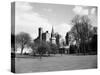 A View of Cardiff Castle, Wales, Circa 1940-Staff-Stretched Canvas