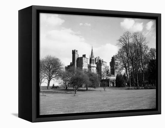 A View of Cardiff Castle, Wales, Circa 1940-Staff-Framed Stretched Canvas