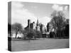 A View of Cardiff Castle, Wales, Circa 1940-Staff-Stretched Canvas