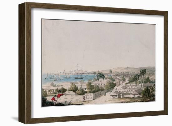 A View of Carlisle Bay and Bridgetown, Barbados-Charles Emilius Gold-Framed Giclee Print